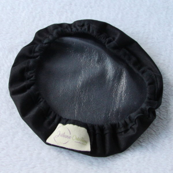 Couvre bol noire avec biais noir, contact alimentaire