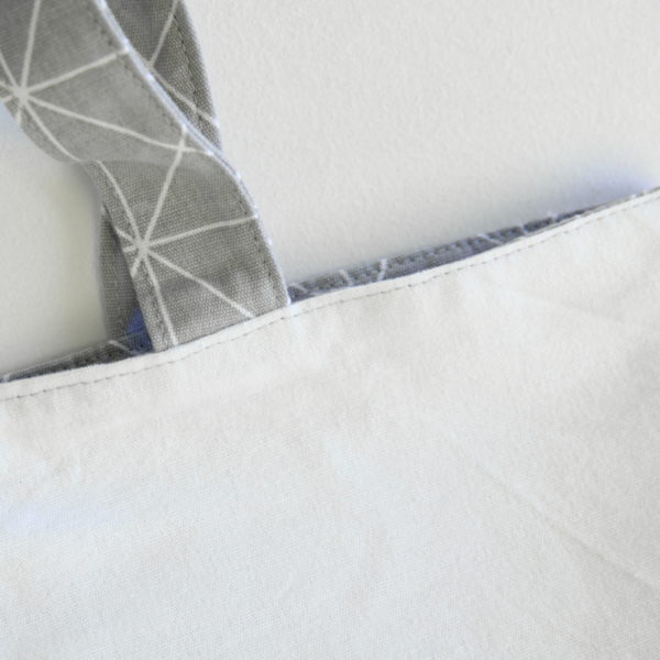 Tote bag blanc personnalisé "Jamais sans mon tote" en coton OekoTex