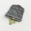 porte monnaie en poches arrières de jeans, couleur jeans gris
