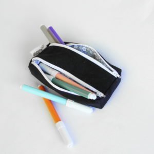 Trousse rectangle double zip
