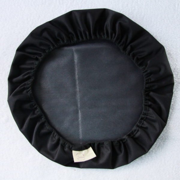Charlotte couvre plat noir avec biais noir, contact alimentaire