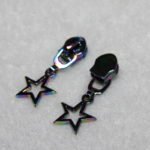 Curseur #5 métallique avec pendentif étoile de couleur essence